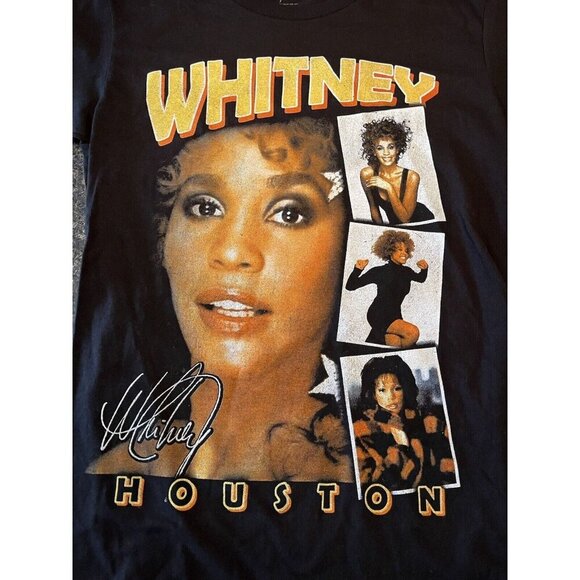 Whitney Houston T-Shirt Black "Whitney" Women's Size M Short Sleeve Round Neck - Picture 2 of 6